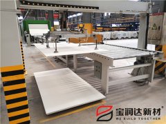 寶潤達保溫裝飾一體板生產(chǎn)之面板初打磨